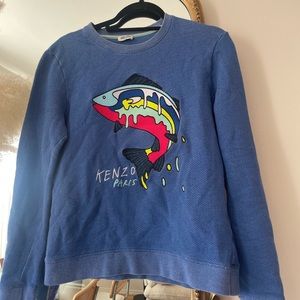 Kenzo Paris Blue Fish Sweatshirt